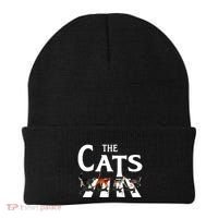 Cat Rock Music Funny Cat Lover Gifts Beanie thumb 0