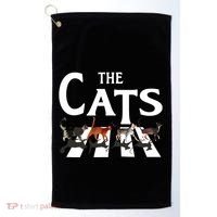 Cat Rock Music Funny Cat Lover Gifts Golf Towel thumb 0