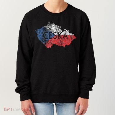 Czech Republic Map And Flag Souvenir Distressed Ceska Women's Sweatshirt