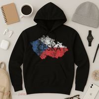 Czech Republic Map And Flag Souvenir Distressed Ceska Hoodie thumb 3