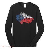 Czech Republic Map And Flag Souvenir Distressed Ceska Long Sleeve Shirt thumb 0