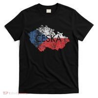 Czech Republic Map And Flag Souvenir Distressed Ceska T-Shirt thumb 0