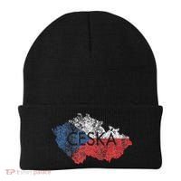 Czech Republic Map And Flag Souvenir Distressed Ceska Beanie thumb 0