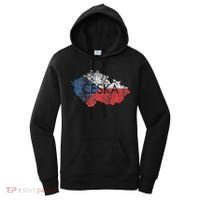 Czech Republic Map And Flag Souvenir Distressed Ceska Women's Hoodie thumb 0
