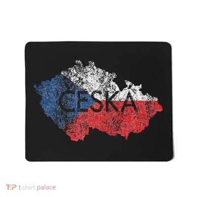 Czech Republic Map And Flag Souvenir Distressed Ceska Mousepad