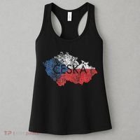 Czech Republic Map And Flag Souvenir Distressed Ceska Women's Tank Top thumb 3