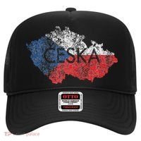 Czech Republic Map And Flag Souvenir Distressed Ceska Hat thumb 0