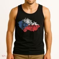 Czech Republic Map And Flag Souvenir Distressed Ceska Tank Top thumb 3