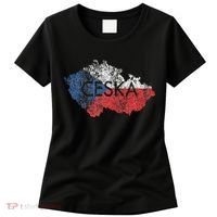 Czech Republic Map And Flag Souvenir Distressed Ceska Women's T-Shirt thumb 0