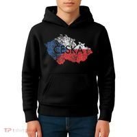 Czech Republic Map And Flag Souvenir Distressed Ceska Kids Hoodie thumb 4