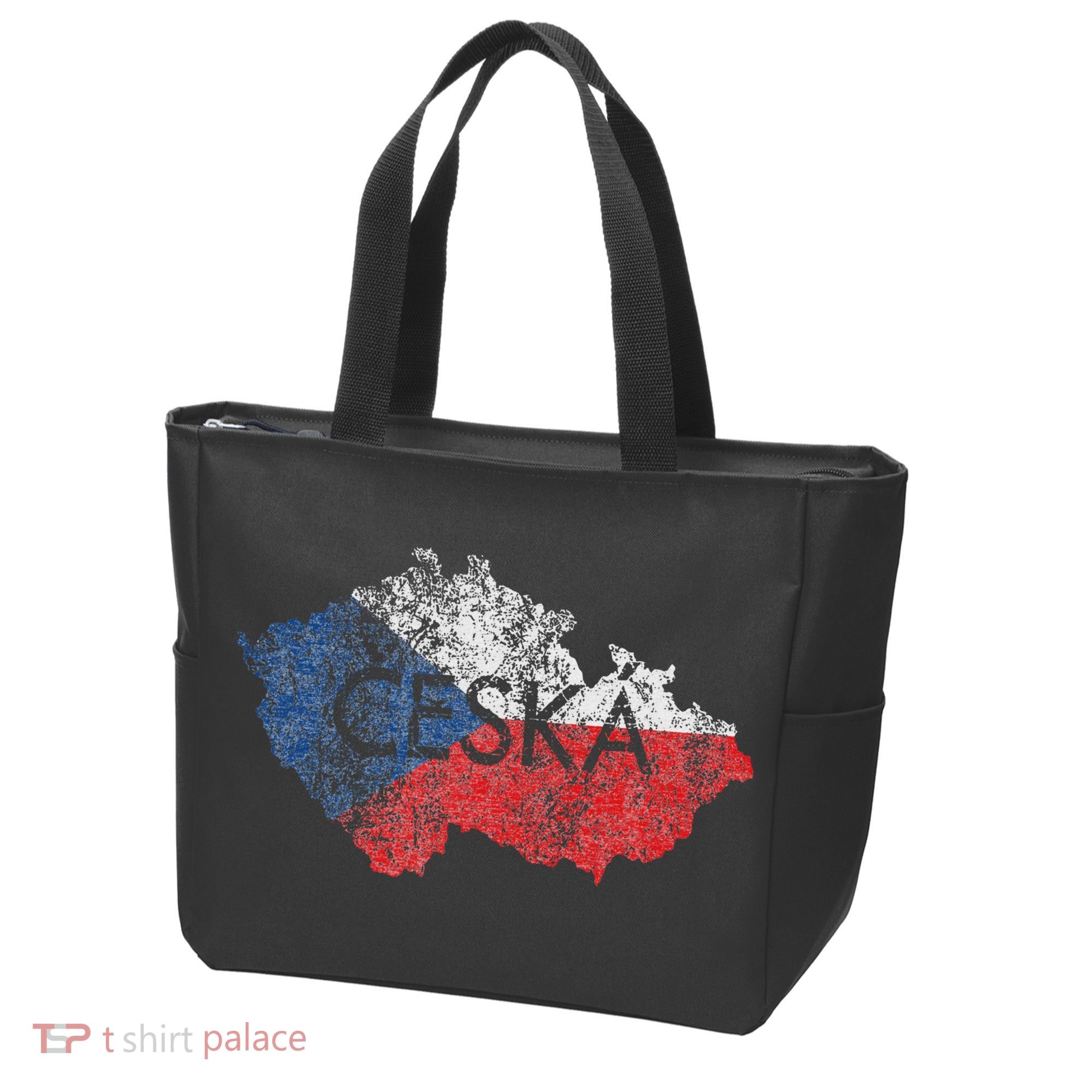 Czech Republic Map And Flag Souvenir Distressed Ceska Tote Bag