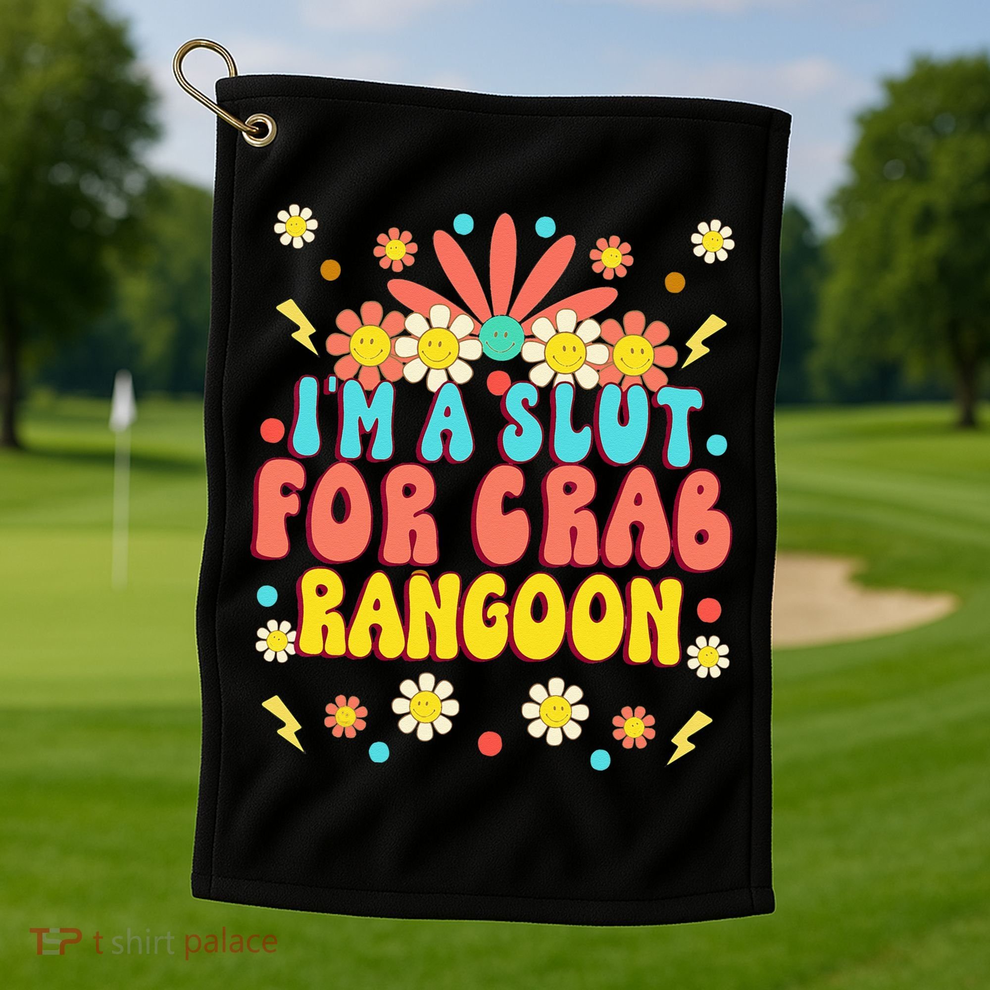 Crab Rangoon Meme - I'm A Slut For Crab Rangoon Golf Towel