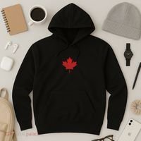 Canadian Red Maple Leaf Symbol Hoodie thumb 3
