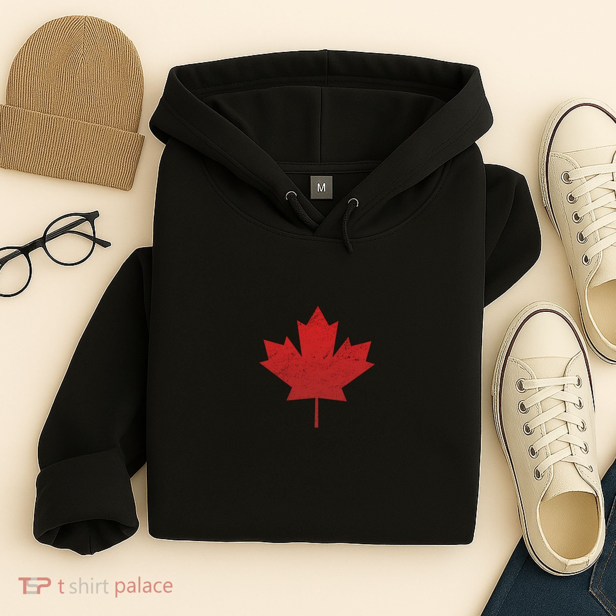Canadian Red Maple Leaf Symbol Hoodie
