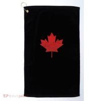 Canadian Red Maple Leaf Symbol Golf Towel thumb 0