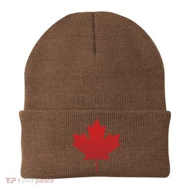 Canadian Red Maple Leaf Symbol Beanie