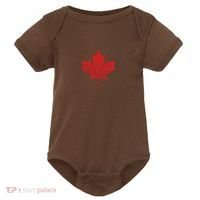 Canadian Red Maple Leaf Symbol Baby Bodysuit thumb 0