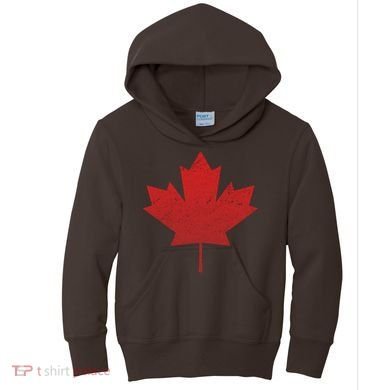 Canadian Red Maple Leaf Symbol Kids Hoodie