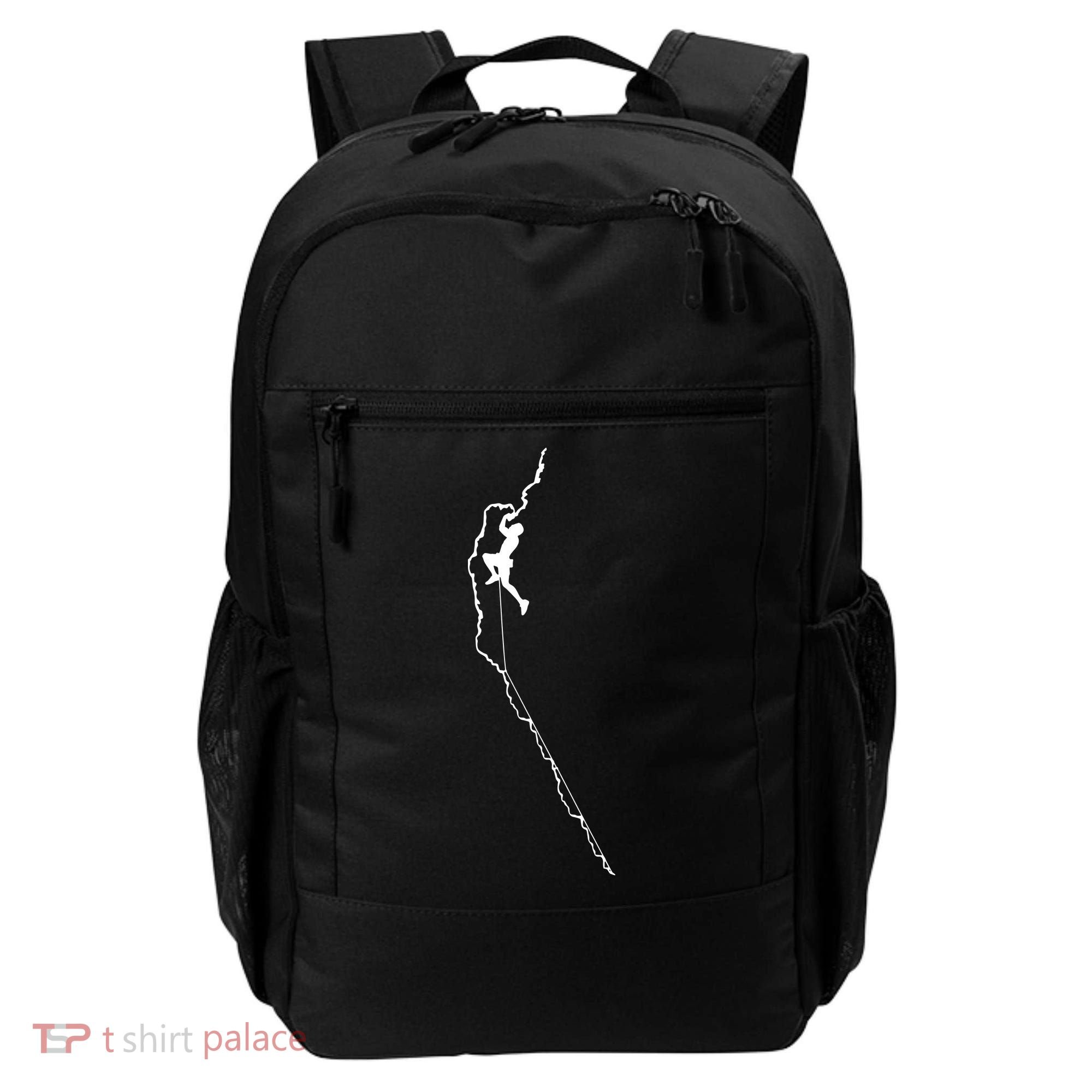 Climbing Rock Mountain Climber Bouldering Tee Gift Backpack