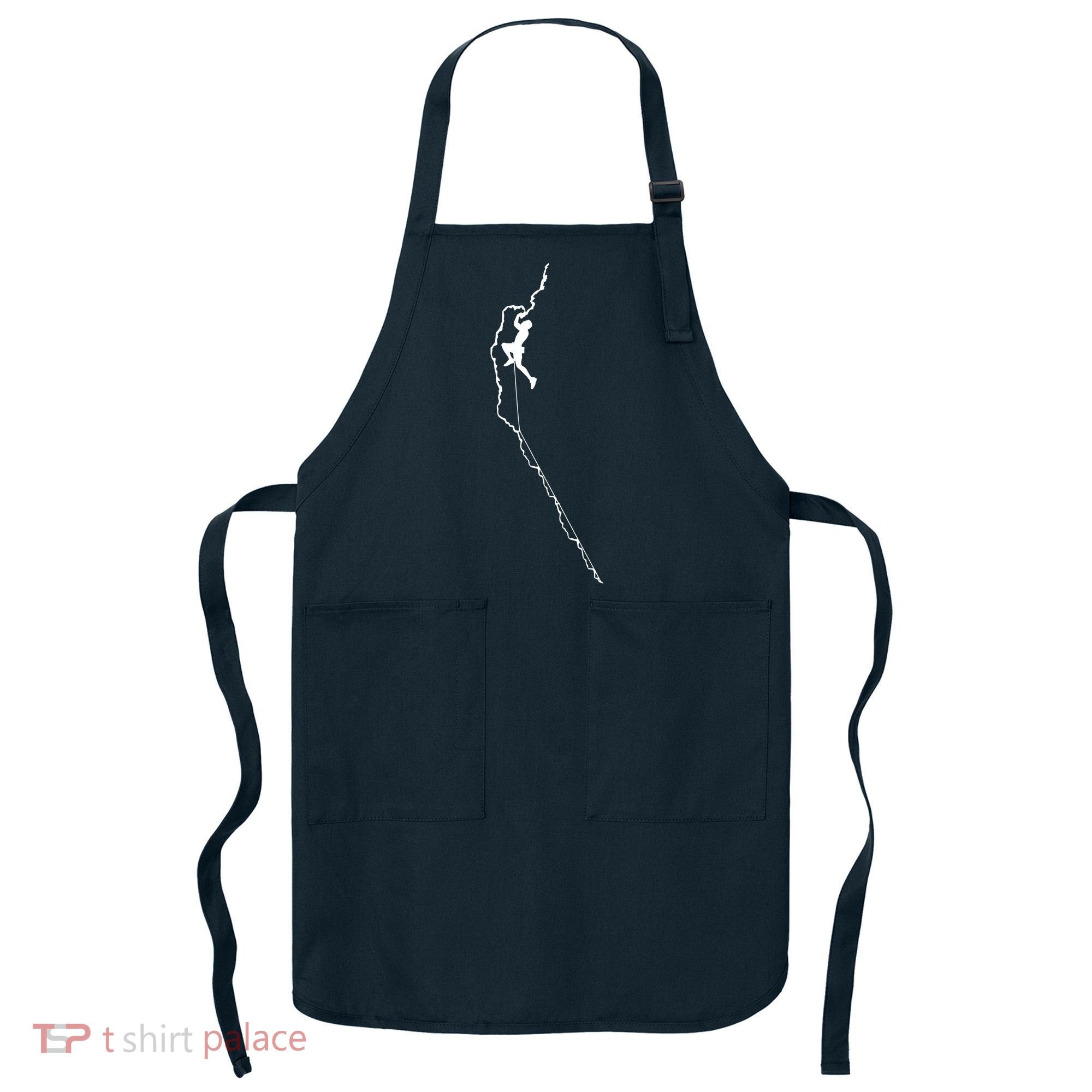 Climbing Rock Mountain Climber Bouldering Tee Gift Apron