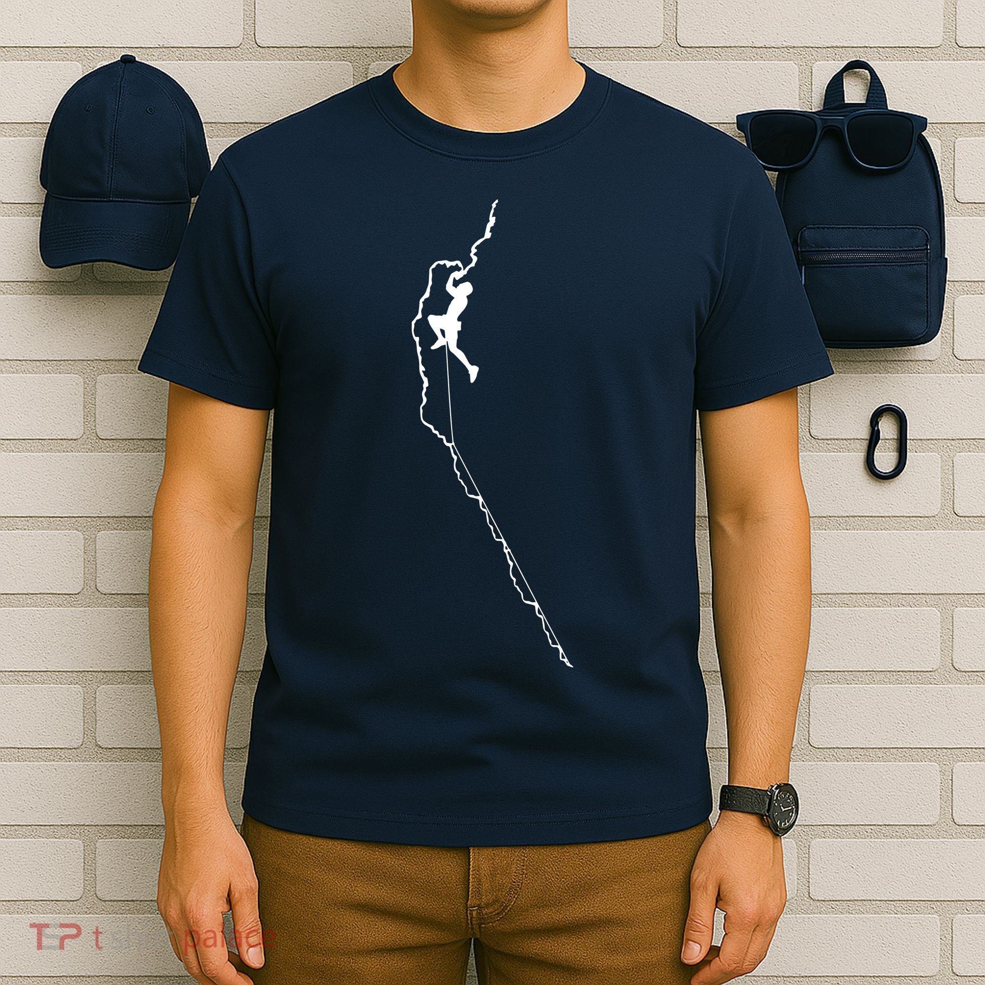 Climbing Rock Mountain Climber Bouldering Tee Gift T-Shirt