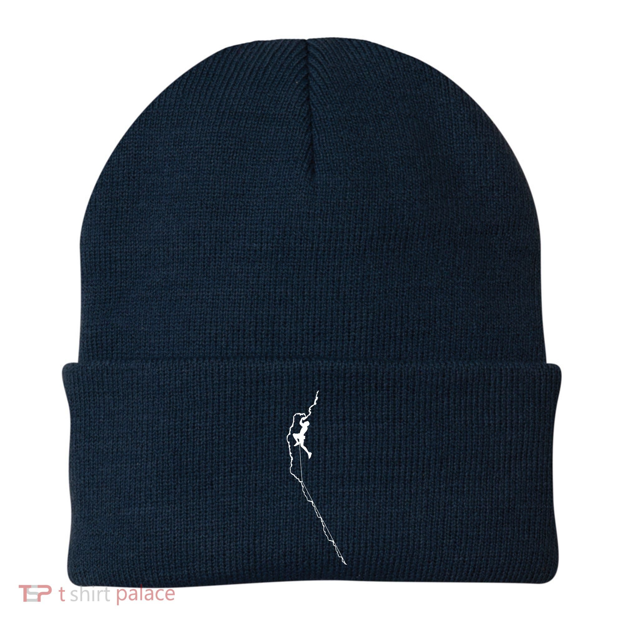 Climbing Rock Mountain Climber Bouldering Tee Gift Beanie