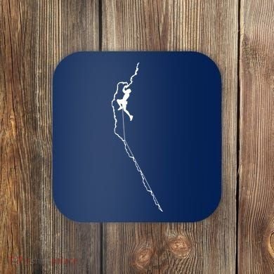 Climbing Rock Mountain Climber Bouldering Tee Gift Coaster