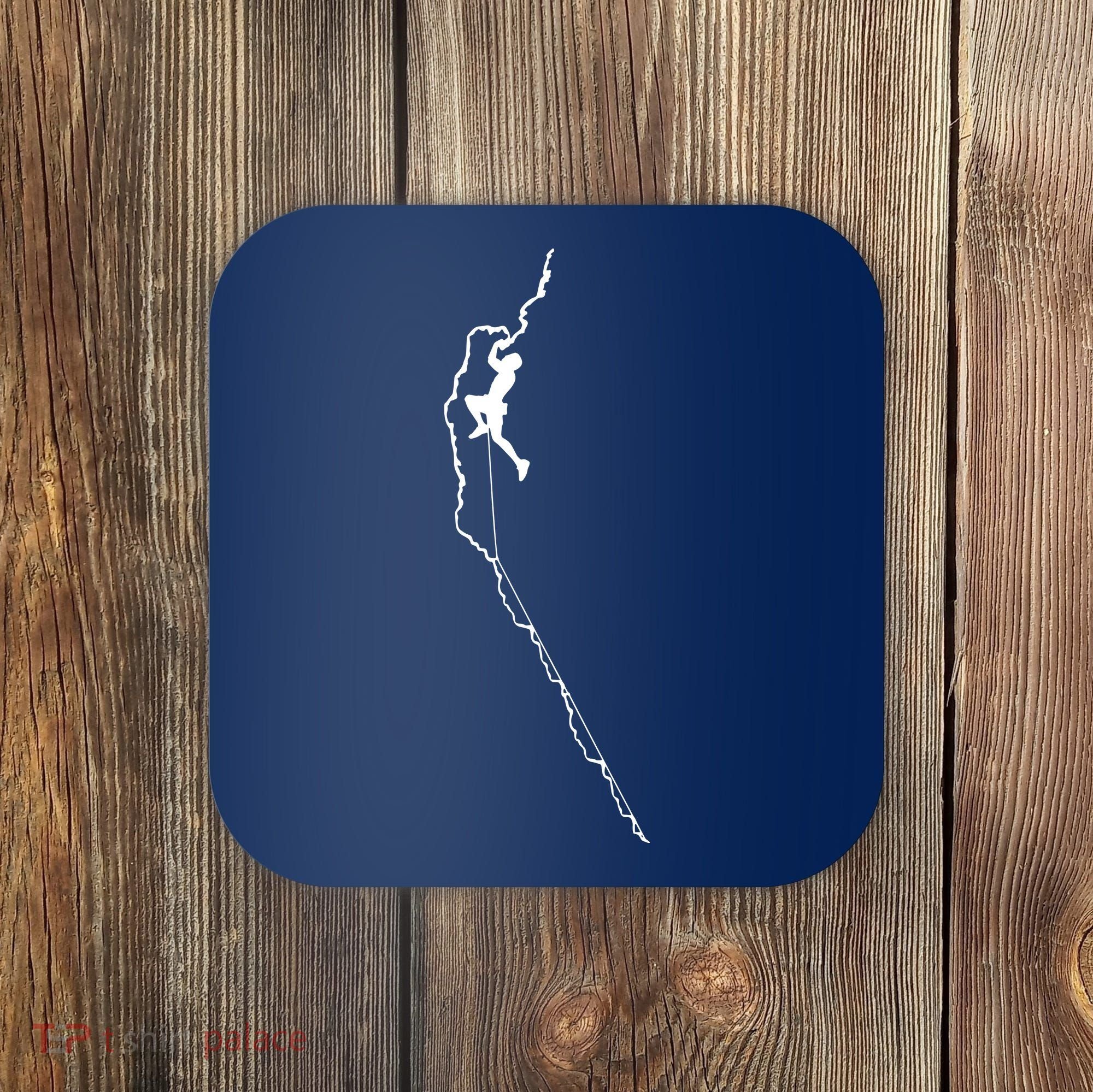 Climbing Rock Mountain Climber Bouldering Tee Gift Coaster