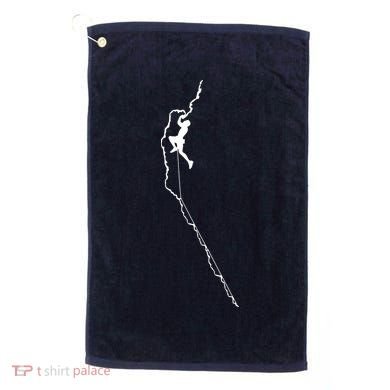 Climbing Rock Mountain Climber Bouldering Tee Gift Golf Towel