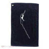 Climbing Rock Mountain Climber Bouldering Tee Gift Golf Towel thumb 0