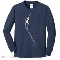 Climbing Rock Mountain Climber Bouldering Tee Gift Kids Long Sleeve Shirt thumb 0
