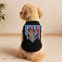 Cute Retro Melting Ice Cream Cone Baseball Home Plate Doggie Tank thumb 2
