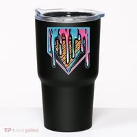Cute Retro Melting Ice Cream Cone Baseball Home Plate Tumbler thumb 0