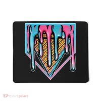 Cute Retro Melting Ice Cream Cone Baseball Home Plate Mousepad thumb 0
