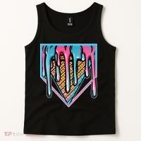 Cute Retro Melting Ice Cream Cone Baseball Home Plate Tank Top thumb 2