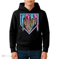 Cute Retro Melting Ice Cream Cone Baseball Home Plate Kids Hoodie thumb 4