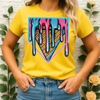 Cute Retro Melting Ice Cream Cone Baseball Home Plate Women's T-Shirt thumb 2
