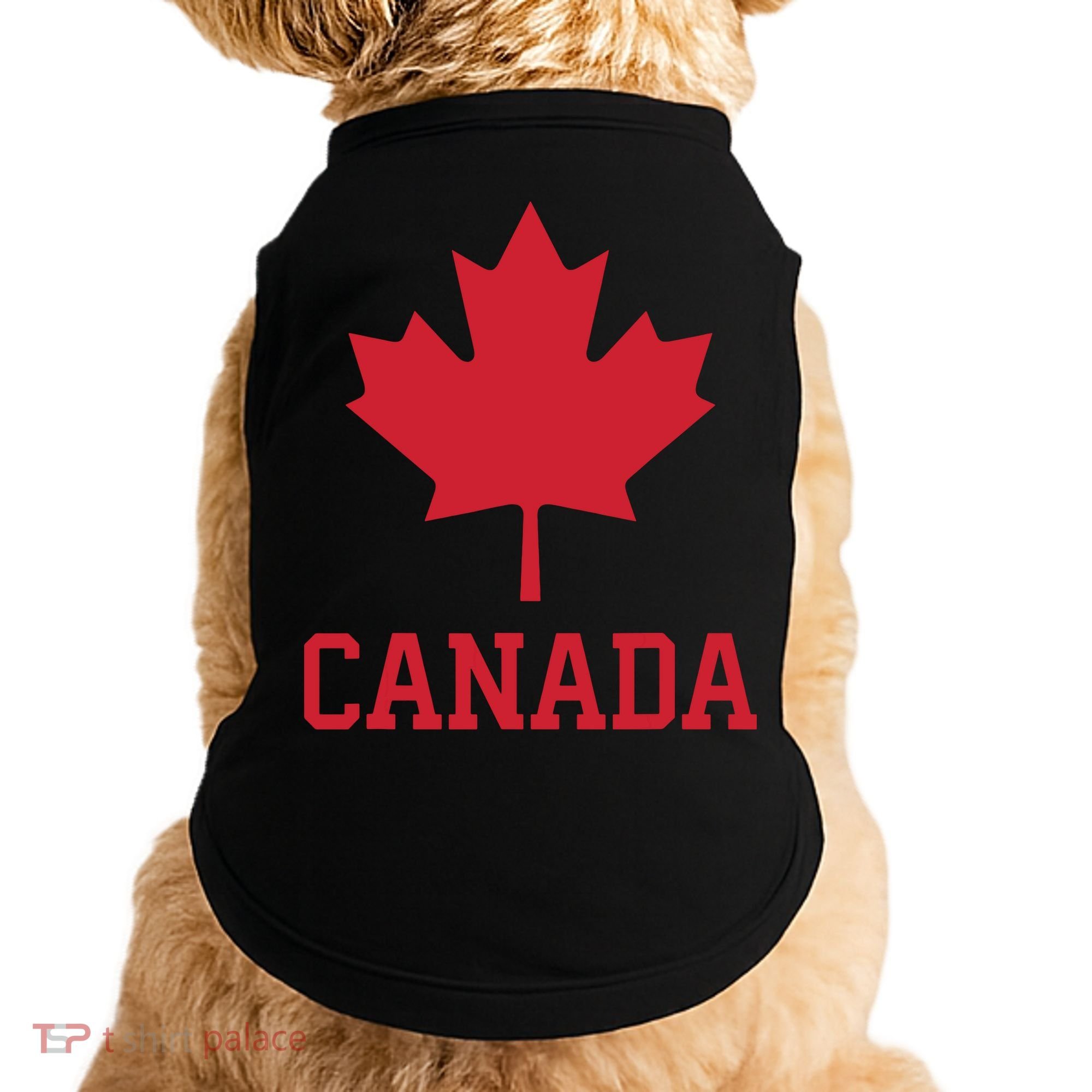 Canada Red Maple Leaf Flag Canada Day Doggie Tank