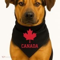 Canada Red Maple Leaf Flag Canada Day USA-Made Doggie Bandana thumb 1