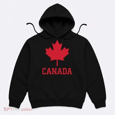 Canada Red Maple Leaf Flag Canada Day Hoodie