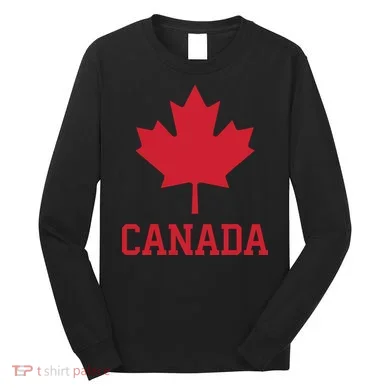 Canada Red Maple Leaf Flag Canada Day Long Sleeve Shirt