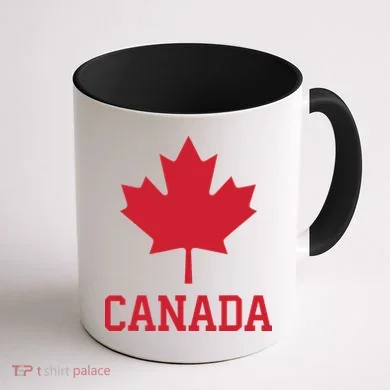 Canada Red Maple Leaf Flag Canada Day Coffee Mug back