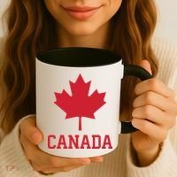 Canada Red Maple Leaf Flag Canada Day Coffee Mug thumb 3