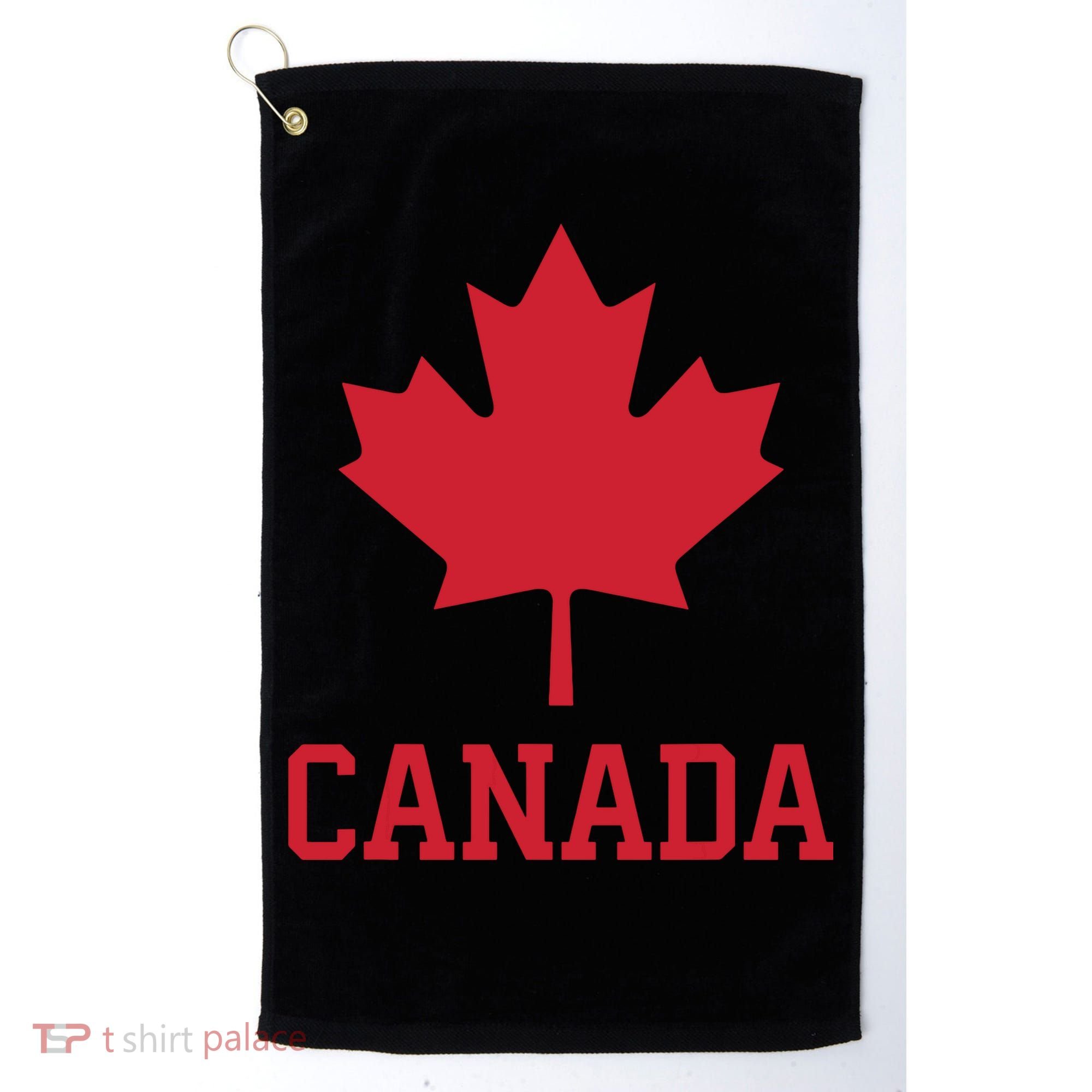 Canada Red Maple Leaf Flag Canada Day Golf Towel
