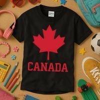Canada Red Maple Leaf Flag Canada Day Kids T-Shirt thumb 3