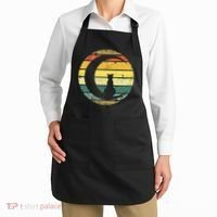 Cat Retro Moon Sunset Apron thumb 2