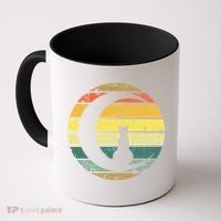 Cat Retro Moon Sunset Coffee Mug thumb 0
