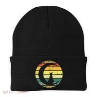 Cat Retro Moon Sunset Beanie thumb 0