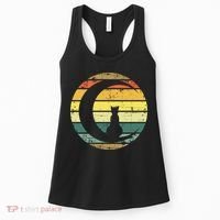 Cat Retro Moon Sunset Women's Tank Top thumb 0