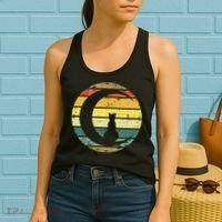 Cat Retro Moon Sunset Women's Tank Top thumb 2